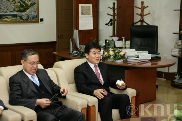 박영석 대구MBC사장 총장실 예방 의 사진