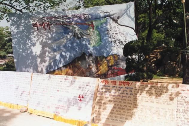 본관잔디 앞 건너 민주화 운동(1995) 55 의 사진