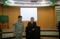 knu-usag daegu internship closing ceremony 의 사진