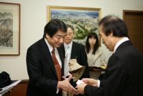 일본 시즈오카대학과 복수학위제 협정 조인식 의 사진